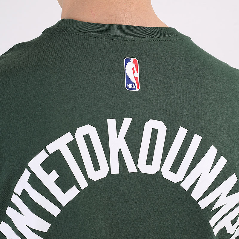 мужская зеленая футболка Nike NBA Giannis Antetokounmpo Bucks Tee CV8534-326 - цена, описание, фото 5